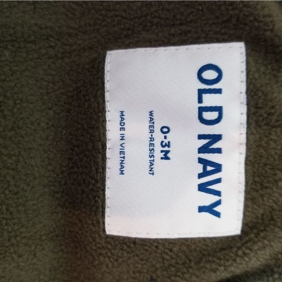 Old Navy Olive Green Baby puffer Jacket 0-3 months - Picture 2 of 8